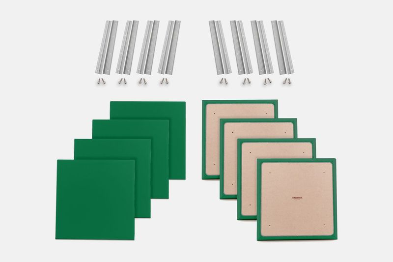 ProSoCoustic WAVERoom Pro Small Panel Booster Kit Includes 8 WAVEPro Small Panels 24x24" 8 Sets of 18" Z-Clips Scuba Flag Green