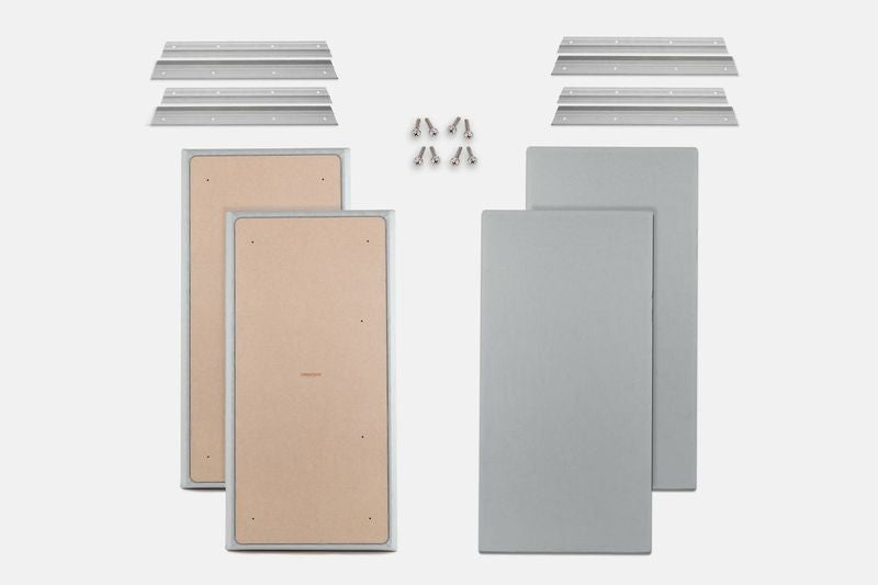 ProSoCoustic WAVERoom Pro Big Panel Booster Kit Includes 4 WAVEPro Big Panels 24x48" 4 Sets of 18" Z-Clips Diamond Knit Gray