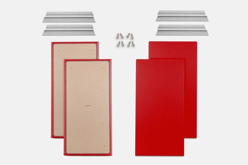 ProSoCoustic WAVERoom Pro Big Panel Booster Kit Includes 4 WAVEPro Big Panels 24x48" 4 Sets of 18" Z-Clips Diamond Knit Red