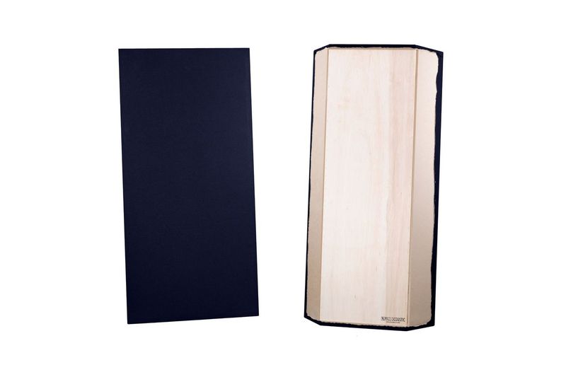 ProSoCoustic Bass Trap Kit Includes 2 Bass Traps 24x48x4" 2 Sets of 2" Z-Clips Diamond Knit Navy