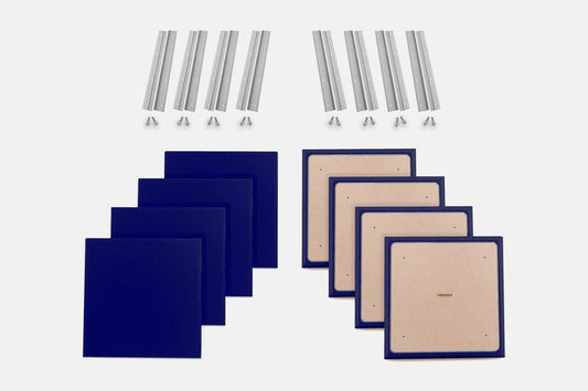 ProSoCoustic WAVERoom Pro Small Panel Booster Kit Includes 8 WAVEPro Small Panels 24x24" 8 Sets of 18" Z-Clips Scuba Royal