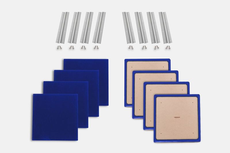ProSoCoustic WAVERoom Pro Small Panel Booster Kit Includes 8 WAVEPro Small Panels 24x24" 8 Sets of 18" Z-Clips Diamond Knit Royal