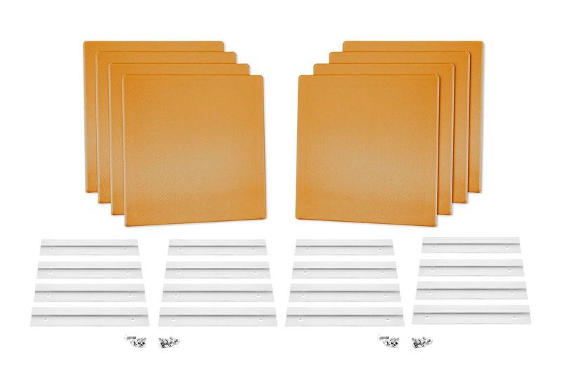 ProSoCoustic WAVERoom Pro Mini 8 Kit Includes 8 WAVEPro Mini Panels 12x12" 8 Sets of 8" Z-Clips Scuba Victory Gold