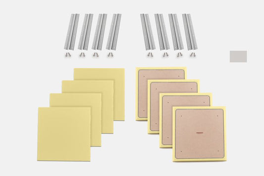 ProSoCoustic WAVERoom Pro Small Panel Booster Kit Includes 8 WAVEPro Small Panels 24x24" 8 Sets of 18" Z-Clips Diamond Knit Vegas Gold