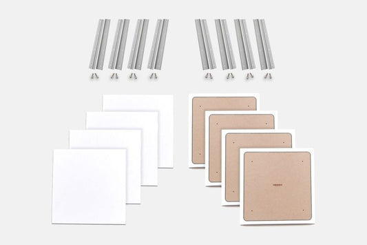 ProSoCoustic WAVERoom Pro Small Panel Booster Kit Includes 8 WAVEPro Small Panels 24x24" 8 Sets of 18" Z-Clips Scuba White
