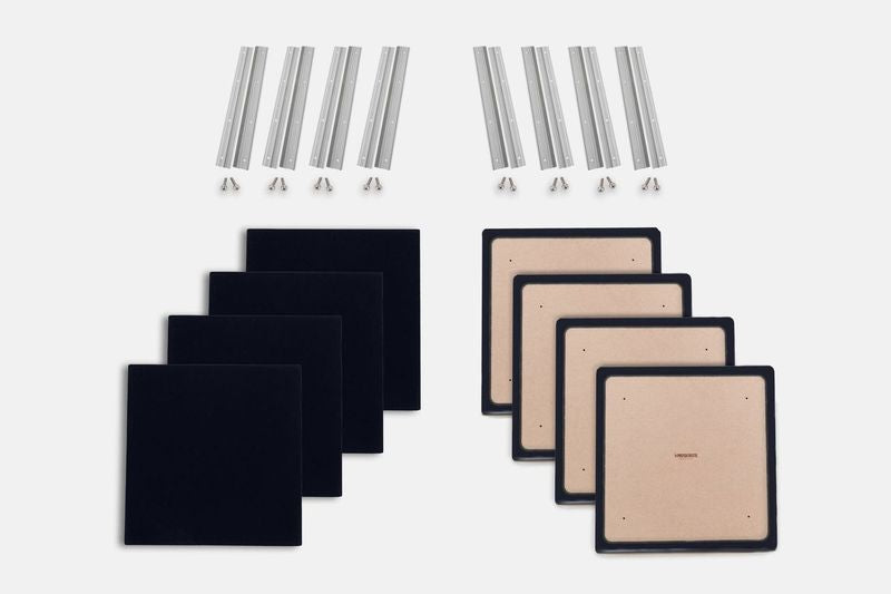 ProSoCoustic WAVERoom Pro Small Panel Booster Kit Includes 8 WAVEPro Small Panels 24x24" 8 Sets of 18" Z-Clips Diamond Knit Dark Navy