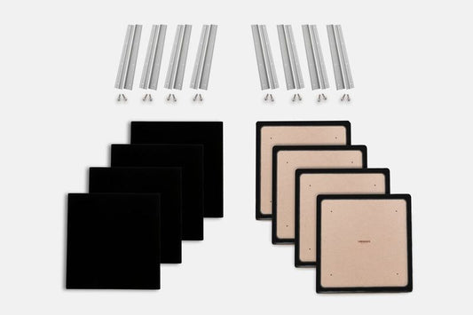 ProSoCoustic WAVERoom Pro Small Panel Booster Kit Includes 8 WAVEPro Small Panels 24x24" 8 Sets of 18" Z-Clips Scuba Black