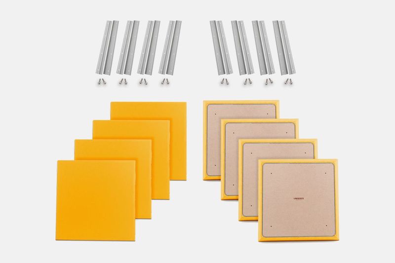 ProSoCoustic WAVERoom Pro Small Panel Booster Kit Includes 8 WAVEPro Small Panels 24x24" 8 Sets of 18" Z-Clips Diamond Knit Gold