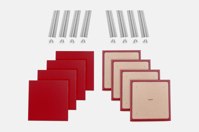 ProSoCoustic WAVERoom Pro Small Panel Booster Kit Includes 8 WAVEPro Small Panels 24x24" 8 Sets of 18" Z-Clips Scuba Valentine Red