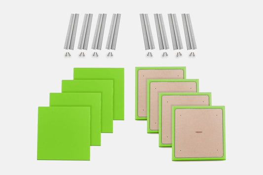 ProSoCoustic WAVERoom Pro Small Panel Booster Kit Includes 8 WAVEPro Small Panels 24x24" 8 Sets of 18" Z-Clips Scuba Lime
