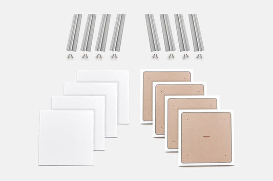 ProSoCoustic WAVERoom Pro Small Panel Booster Kit Includes 8 WAVEPro Small Panels 24x24" 8 Sets of 18" Z-Clips Diamond Knit White
