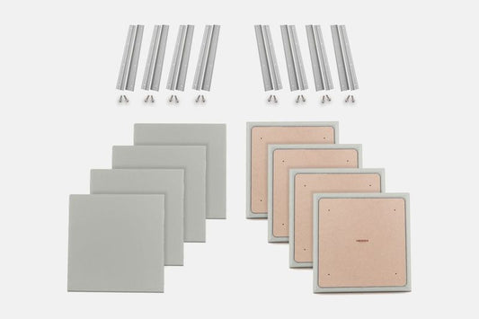 ProSoCoustic WAVERoom Pro Small Panel Booster Kit Includes 8 WAVEPro Small Panels 24x24" 8 Sets of 18" Z-Clips Scuba Silver