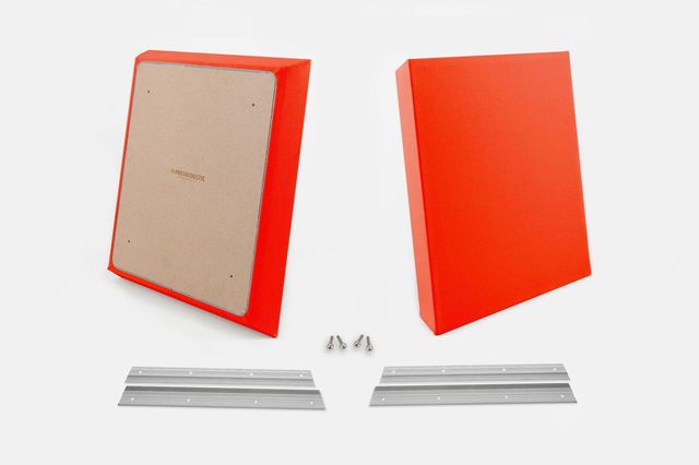 ProSoCoustic WAVERoom Pro Small Panel Pair Includes 2 WAVEPro Small Panels 24x24" 2 Sets of 18" Z-Clips Diamond Knit Orange