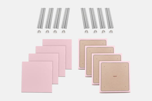 ProSoCoustic WAVERoom Pro Small Panel Booster Kit Includes 8 WAVEPro Small Panels 24x24" 8 Sets of 18" Z-Clips Scuba Pink