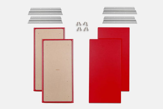 ProSoCoustic WAVERoom Pro Big Panel Booster Kit Includes 4 WAVEPro Big Panels 24x48" 4 Sets of 18" Z-Clips Scuba Valentine Red