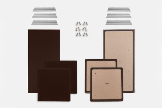 ProSoCoustic WAVERoom Pro Basic Kit Includes 2 WAVEPro Big Panels 24x48" 4 WAVEPro Small Panels 24x24" 6 Sets of 18" Z-Clips Diamond Knit Brown