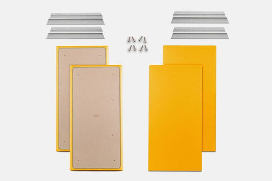 ProSoCoustic WAVERoom Pro Big Panel Booster Kit Includes 4 WAVEPro Big Panels 24x48" 4 Sets of 18" Z-Clips Scuba Yellow