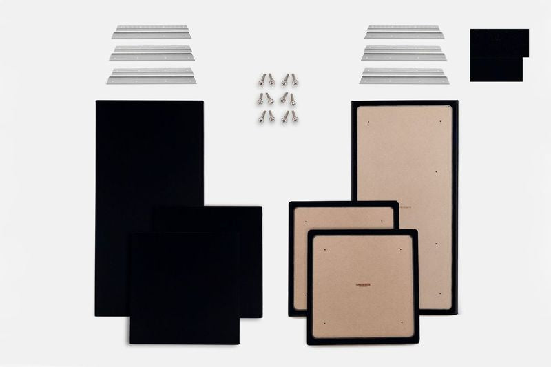 ProSoCoustic WAVERoom Pro Basic Kit Includes 2 WAVEPro Big Panels 24x48" 4 WAVEPro Small Panels 24x24" 6 Sets of 18" Z-Clips Scuba Nu Navy