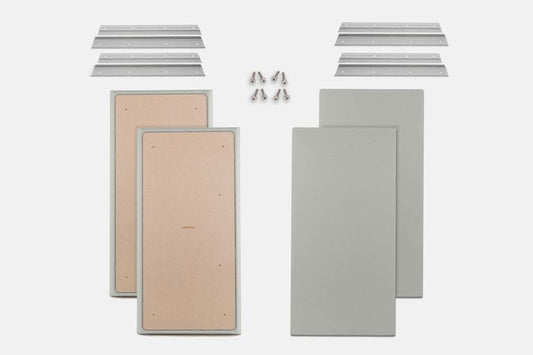 ProSoCoustic WAVERoom Pro Big Panel Booster Kit Includes 4 WAVEPro Big Panels 24x48" 4 Sets of 18" Z-Clips Scuba Silver