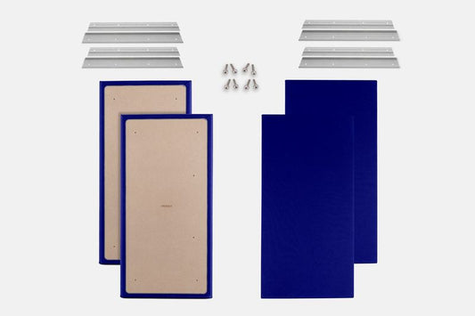 ProSoCoustic WAVERoom Pro Big Panel Booster Kit Includes 4 WAVEPro Big Panels 24x48" 4 Sets of 18" Z-Clips Scuba Royal