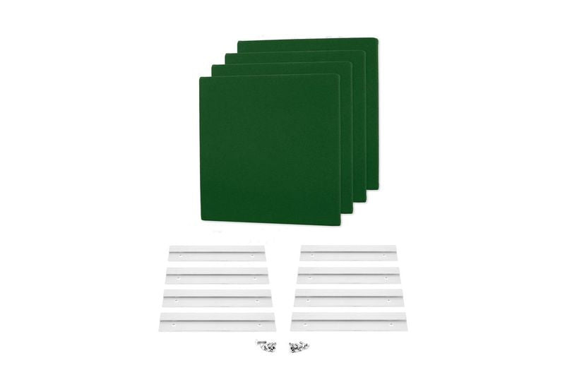 ProSoCoustic WAVERoom Pro Mini 4 Kit Includes 4 WAVEPro Mini Panels 12x12" 4 Sets of 8" Z-Clips Diamond Knit Kelly