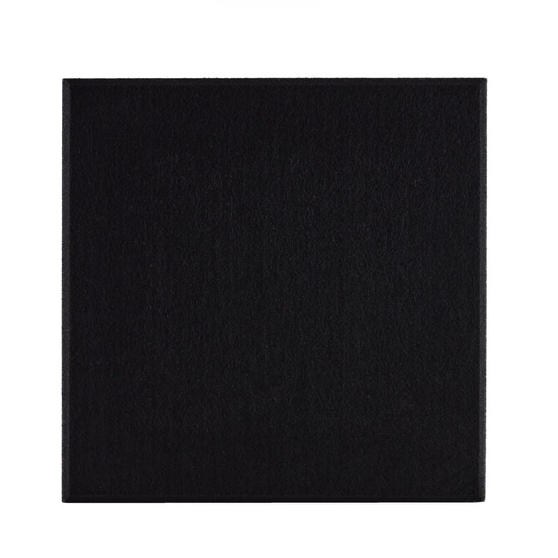 ProSoCoustic ProSo-PET 12”x12” 24-Pack Black includes (24) 12”x12” panels each with adhesive-backed hook-and-loop mounting squares.