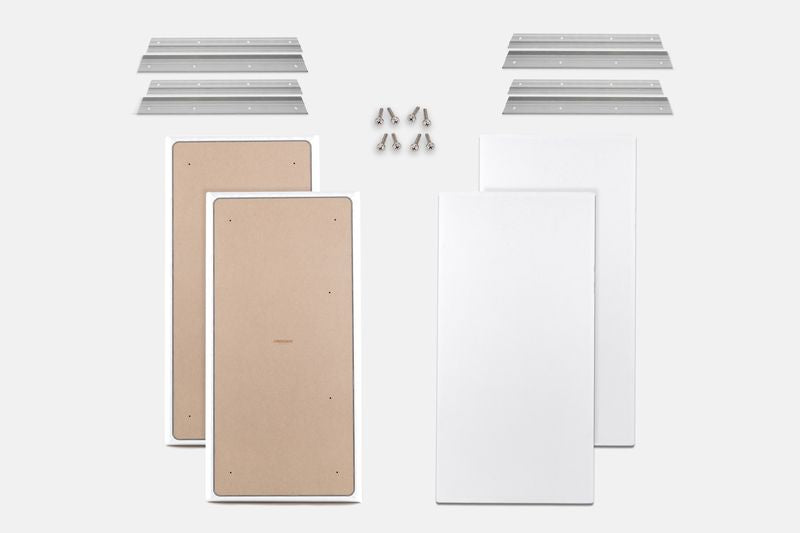 ProSoCoustic WAVERoom Pro Big Panel Booster Kit Includes 4 WAVEPro Big Panels 24x48" 4 Sets of 18" Z-Clips Diamond Knit White