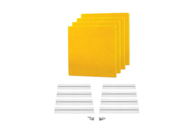 ProSoCoustic WAVERoom Pro Mini 4 Kit Includes 4 WAVEPro Mini Panels 12x12" 4 Sets of 8" Z-Clips Diamond Knit Gold