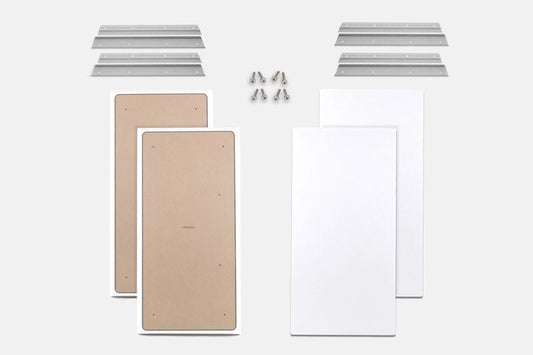 ProSoCoustic WAVERoom Pro Big Panel Booster Kit Includes 4 WAVEPro Big Panels 24x48" 4 Sets of 18" Z-Clips Scuba White